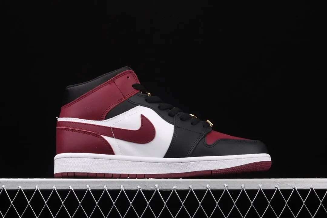 All categories Air Jordan Jordan series basketball shoes Air Jordan 1 Mid Air Jordan 1 Mid AJ1 Joe 1 China 35th anniversary limited black and red color mid-top basketball shoes CZ4385-016